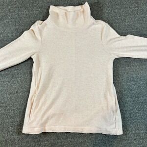 J Crew Wool Blend Sweater Womens‎ Medium Pink Turtleneck Long Sleeve Pullover